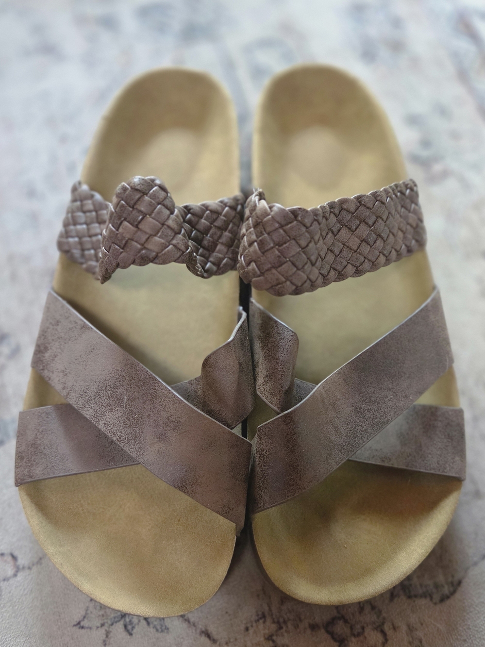 Women's Braided-Strap Sandals in Taupe